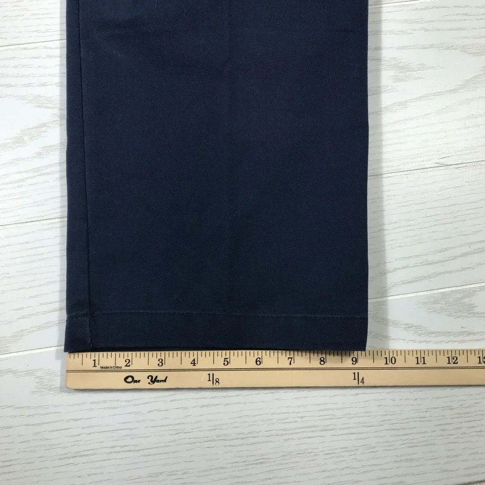 Izod SportFlex Chino Pants 44x30 Blue Flat Front Big & Tall Stretch Preppy New